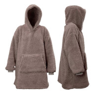 Hoodie Teddy - 70x50x87cm - One Size - Taupe - Merk Unique Living - Maat One Size - Type kledij Hoodie - Kleur Taupe
