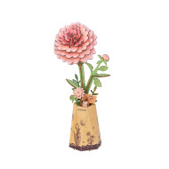 Rowood Dahlia Rose TW131 Puzzle 3D en Bois - 93 Pièces - Age à partir de 8 ans