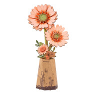 Rowood Gerbera TW111 3D Houten Puzzel - 105 Stuks - Leeftijd vanaf 8 jaar