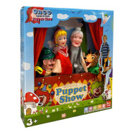 Houten Poppenkast - Tafelmodel - Incl. 4 Poppen - Merk DDD Toys - Leeftijd vanaf 3 jaar