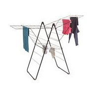 Practo Home Droogrek T-Model Justine - Inklapbaar met Voetjes - 25m Drooglengte - Zwart - Merk Practo Home - Materiaal Kunststof,Metaal