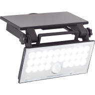 Brilliant Luton Applique solaire extérieure avec capteur - 12x13x5.40cm - Plastique/Métal - Noir - Marque Brilliant - Matériel Matière plastique,Métal - Type de lampe LED - Nombre de points lumineux 1