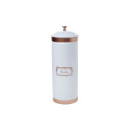 Cosy&Trendy Pasta Trommel - 11,5cm - RVS - Wit/Rose Goud - Merk Cosy & Trendy - Materiaal RVS - Kleur Roségoud,Wit