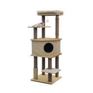 Krabpaal Cato - 49x49x139cm - Bruin - Topper - Merk Euro Pet