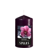 Spaas Orchidee Geurende Cilinderkaars - 25u Brandduur - Ø6x10cm - Paars - Merk Spaas - Aantal branduren 25u - Geur Bloemen