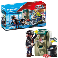 Playmobil Action Heroes Policier avec moto et voleur - 70572 - Marque Playmobil - Collection Action Heroes - Age à partir de 4 ans