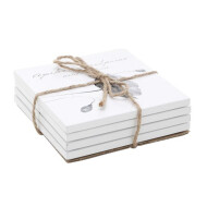 Cosy&Trendy Dessous de Verre - Ø10cm - Blanc - 4 pièces - Marque Cosy & Trendy - Couleur Blanc