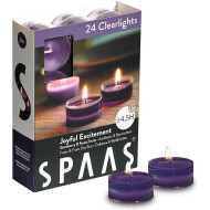 Spaas Joyful Excitement Aardbei/bosvrucht Theelichten - 4,5u - Paars - 24 Stuks - Merk Spaas - Geur Aardbei - Aantal branduren 4,5u