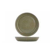 Cosy&Trendy Bistro Thyme Green Schaal - Ø25.5X4.1cm - Aardewerk - Groen - Materiaal Aardewerk