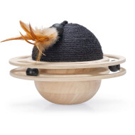 Designed by Lotte Speelbol Baya - Kattenspeelgoed - 30x30x22cm - Hout - Bruin - Materiaal Hout