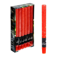 Spaas Rustiek Huishoudkaars -10u Brandduur - 25cm - Rood - Aantal branduren 10u