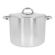 Demeyere Athena Soeppan met Deksel - Ø24cm - 8L - RVS - Zilver - Merk Demeyere - Geschikt voor Electrisch,Brander,Oven,Inductie,Halogeen,Alle warmtebronnen,Gas,Keramisch