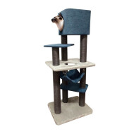 Krabpaal Jacob - Meerdere Compartimenten -Grijs/Blauw - Topper - Merk Euro Pet - Kleur Grijs