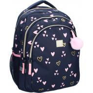Milky Kiss Heart Of Gold Rugzak - 2 Compartimenten - 34,8L - Donkerblauw - Merk Milky Kiss - Kleur Donkerblauw - Inhoud 34,8 l