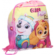 PAW Patrol Girl Pups Rule Gymtas - 44x36cm - Roze - Merk Paw Patrol - Kleur Roze