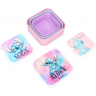 Lilo en Stitch Fresh Bites Lunchbox - Kunststof - Roze - 3 stuks - Merk Disney - Kleur Roze