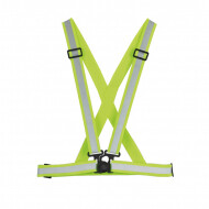 Wowow Ceinture Croisée Réfléchissante Crossbelt - Taille unique - Jaune fluo/Argent/Noir - Marque Wowow
