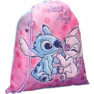Lilo en Stitch Hello Cutie Gymtas - 44x36cm - Roze - Merk Disney - Kleur Roze