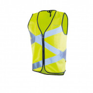 Wowow Reflecterende Veiligheidsvest Crossroad Jacket - met Rits - Adult - L - Geel/Zilver - Merk Wowow
