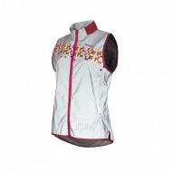 Wowow Veste Cycliste Sans Manches Femme Amy - Zip - Réfléchissant - XXL - Argent/Rose - Merk Wowow