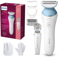 Philips Ladyshave 8000 - BRL166/91 - Lichaam en Gezicht - Wit/Blauw