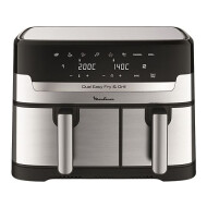 Moulinex Dual Easy Fry et Grill - Airfryer - EZ905D20 - 8,3L - Acier Inoxydable