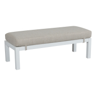 Pouf Gondar - Coussins inclus - Aluminium - Gris/Blanc - Couleur oreillers Gris - Matériel Aluminium - Couleur Blanc