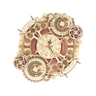 ROKR Time Art Zodiac Wandklok LC601 3D Houten Bouwpakket - 168 Stuks - Leeftijd vanaf 14 jaar