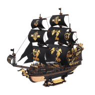 ROKR The Seahorse Barque Modelboot MCB02 3D Houten Puzzel - 603 Stuks - Leeftijd vanaf 14 jaar