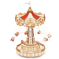 ROKR Muziekdoos Swing Ride EA02 3D Houten Modelbouwpakket - 289 Stuks - Leeftijd vanaf 14 jaar