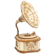 Rolife Gramophone TG408 3D Houten Bouwpakket - 122 Stuks - Leeftijd vanaf 14 jaar