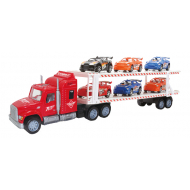 Transportvrachtwagen met 6 Auto's - Schaal 1:32 - Nieuw sinds 13/10/2020 - Merk DDD Toys - Leeftijd vanaf 3 jaar