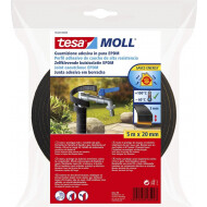 Tesa Moll Isolation tuyau EPDM adhésif 20 mm 5 m - Noir - Nouveau depuis 07/11/2022 - Marque Tesa