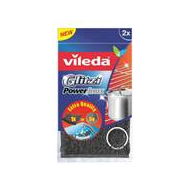 Vileda Glitzi Power Inox Éponges à Récurer - 2 Pièces - Marque Vileda - Couleur Gris - Matériel Éponge
