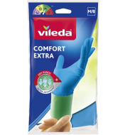 Vileda Comfort&Care Gloves - Taille M - Latex - Bleu - Matériel Latex - Couleur Bleu