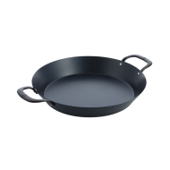 BK Black Steel BBQ Poêle à Paella - Ø38cm - Acier - Noir - Marque BK - Convient pour Four,Keramisch,Induction,Électrique,Halogeen,Gaz