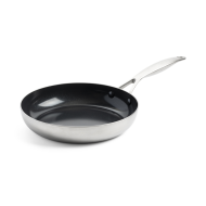 GreenPan Geneva Koekenpan - Inductie - Ø24cm - RVS - Zilver - Merk GreenPan - Geschikt voor Halogeen,Oven,Inductie,Gas,Keramisch,Electrisch