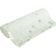 Swaddle doek hydrofiel 120x120cm Little Farm - Merk Little Dutch
