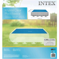 Intex Bâche solaire 488x244cm - Rectangle - Film à bulles - Polyéthylène - Marque Intex - Couleur Bleu