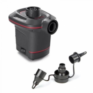Intex Quick-Fill Elektrische Pomp - 12V - Auto en Boot - 3 Mondstukken - Zwart - Merk Intex