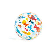 Intex Ballon de plage Lively Print - Ø51cm - Vinyle - Diverses couleurs - Marque Intex - Couleur Rose,Bleu,Jaune - Age à partir de 3 ans