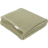 Gebreid ledikantdeken 110x140cm Olive - Merk Little Dutch - Afmetingen beddengoed 110x140 cm