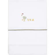 Ledikantlaken 110x140cm Little Farm geborduurd - Merk Little Dutch - Afmetingen beddengoed 110x140 cm