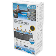 Intex Piscine Greywood Prism Frame 26742GN - Ø457x122cm - avec pompe bâche échelle - Marque Intex
