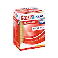 Transparante plakband 12x 66 m x 12 mm - Merk Tesa