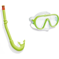 Intex Ensemble de plongée Adventurer - Lunettes et tuba - Adultes - Multicolore - Marque Intex - Couleur Jaune,Vert - Age à partir de 8 ans