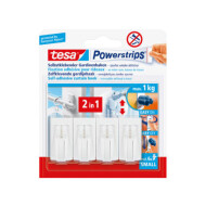 Powerstrips gordijnhaak 4,5 cm wit (4 stuks) - Merk Tesa