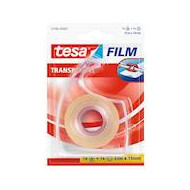 Transparante plakband 33 m x 19 mm + dispenser - Merk Tesa