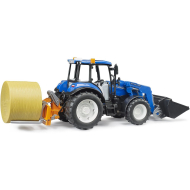 Bruder New Holland T5.120 Voorlader/Laadbak/Vorken en Ronde Balen - 02187 - Schaal 1:16 - Leeftijd vanaf 3 jaar