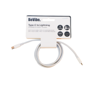 BeVibe Câble de Charge et Données USB-C à Lightning - 1m - Soft Touch - Blanc